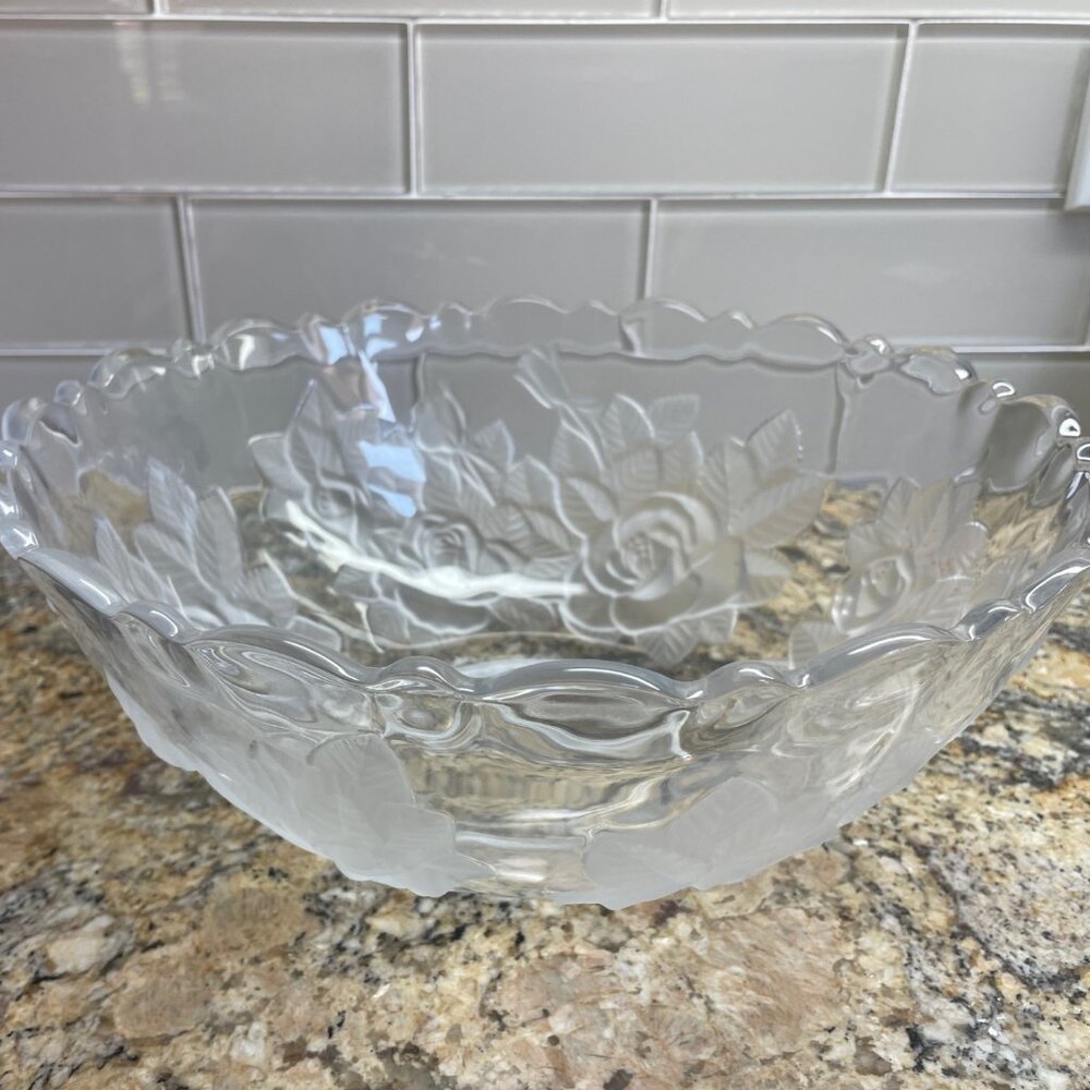 Vintage Mikasa Studio Nova Winter Rose 12" bowl 5 1/8 tall